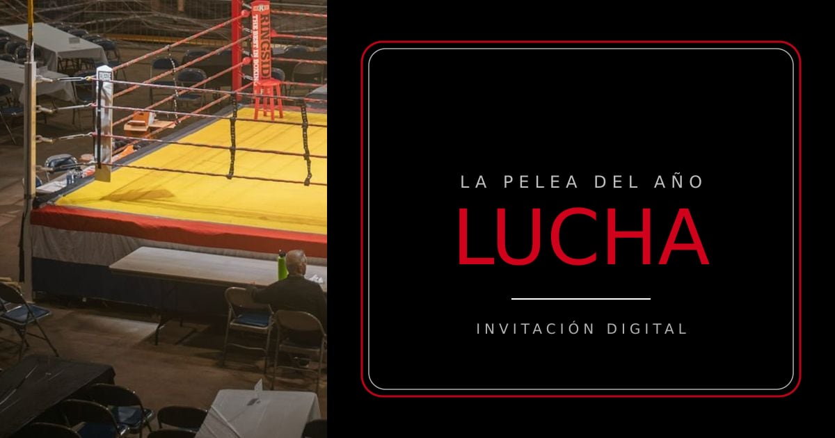 Portada de la invitación Lucha